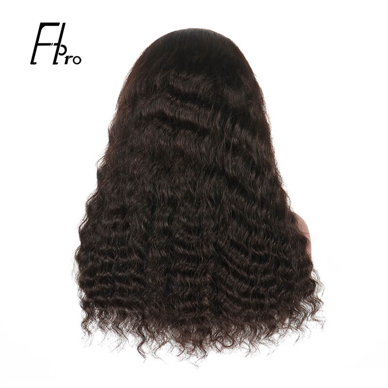 5x5 Deep Wave Glueless Virgin Hair Lace Closure Wig Unit